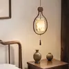 Nova Luminária Pendente de Cabeceira Estilo Chinês para Quarto Principal, Luminária Exquisita de Alto Padrão Estilo Retro Zen para Sala de Chá, Luminária Pendente Estética Estilo Song