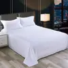 Sábana Blanca Pura de Tela Clase A para Hotel Sábana Especial para Hotel Ropa de Cama para Casa de Huéspedes Sábana de Algodón 40s Pieza Única