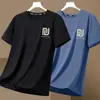 Camiseta de Seda de Gelo de Manga Curta para Homens 2026 Nova Verão Esportiva Secagem Rápida Top para Homens, Corte Justo, Versátil, Respirável Meia-Manga