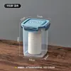 Caixa com Travas e Tiras de Silicone, Copo Descartável para Chá, Caixa de Armazenamento Selada para Geladeira, Recipiente Combinado de Armazenamento para Alimentos Secos