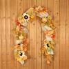Guirnalda decorativa de girasoles otoñales Hongyu, árbol colgante de ratán para puerta, Festival de la cosecha de Acción de Gracias, Halloween, transfronterizo