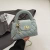 Bolsa Pequena Quadrada Simples Casual Textive 2025 Nova Elegante Moda de Primavera Bolsa de Mão Moderna Bolsa Transversal de Ombro