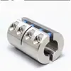 Acero Inoxidable Co-Direccional Tornillo Tipo Hendidura Acoplamiento de Dos Piezas Abrazadera Rígida Conector Recto