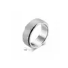 Anillo giratorio de acero inoxidable esmerilado de 4/6/8 mm, un artículo popular en Amazon para ventas transfronterizas, venta al por mayor de anillos giratorios de acero de titanio para aliviar el estrés