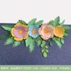 Flores de Papel Hojas Frescas Nórdicas Hechas a Mano Combinación Creativa Tridimensional Decoración de Pared Pegatinas de Pared para Jardín de Infancia y Escuela