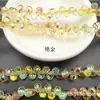 Cuentas Sueltas de Cristal Electrochapado Cuentas Aurora AB con Agujero Horizontal Accesorios para Pulseras DIY Cuentas de Vidrio Más Vendidas Cristal Fino Cuentas de Fresa