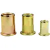 Tuerca remachable Cabeza plana Patrón vertical Moleteada Zinc plateado Tuerca remachable Agujero pasante Tapa de tracción Tuerca de tracción Tirar M3M6M8