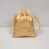 Bolsas de Satín Imitación con Cordón en Stock, Bolsas Planas de Satín con Cordón, Bolsas para Guardar Joyería, Bolsas Pequeñas para Regalo