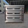 Horno de gas personalizado de 3 capas y 15 bandejas, 3 capas y 15 recipientes, control de temperatura y tiempo arriba y abajo cada vez, salida de fábrica del horno