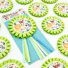 Fornecimento Transfronteiriço de Broches de Corsage de Fita Colorida, Suprimentos para Festa de Aniversário Infantil e Feriados, Broches Personalizados de Folha de Flandres