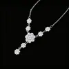 Estilo Étnico Cadena de Suéter de Aleación Collar Largo Pulsera de Flor de Rosa Atracción Turística Cepillada Hermosa Joyería Nueva