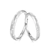 Anillo de pareja de plata pura s999, anillo de moda retro elegante francés, anillo ajustable fresco y simple
