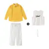 Roupas da Moda Hip-Hop para Crianças Street Dance Camisa Solta Calça Cargo Conjunto Meninos e Crianças Roupas de Performance Hiphop Meninas