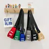 Bolsa de Bollo Casual para Niños y Niñas Bolsa Cruzada Ultraligera Hombro Único Simple Versátil de Moda Genial Bolsa Rayada con Letras para Niños