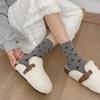 Meias com Laço para Mulheres Primavera e Verão Ins Meias de Atoalhamento Estilo Coreano com Brincos Cor Pura Meias Simples com Sapatos de Couro Pequenos