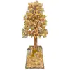 Árbol de la Fortuna de Cristal con Base Dorada de Papel de Aluminio Transparente, Árbol de la Vida, Decoración de Escritorio de Lujo para el Hogar