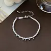 Design único, pulseira irregular de estrela com pérolas Swarovski feita à mão ultra-linda, luxo leve, sensação simples e sofisticada