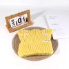 Gorro de lana con lazo y perla para mujer, para otoño e invierno, grueso, combinable con todo, con protección para los oídos, gorro de punto pequeño con cabeza grande y cara ancha.