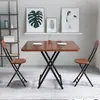 Mesa plegable para uso doméstico, mesa de comedor portátil simple, mesa cuadrada para apartamentos de alquiler, mesa de comedor minimalista de tamaño pequeño