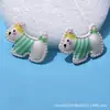 Fofo estilo coreano xadrez resina cachorrinho diy gel creme acessórios de cabelo patch de bolsa chaveiro material acessórios