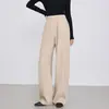 Si los Pantalones Casuales de Invierno 2026 de Moda con Cintura Alta, Forro de Polar y Cordón Elástico para Mujer 8218