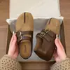 Zapatos Birkenstock de Suela Blanda Retro para Mujer 2026 Otoño Correa de Doble Hebilla Zapatos Mary Jane Punta Redonda Corte Bajo Bloque de Color Moda Zapatos Planos para Mujer