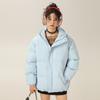 Roupas Acolchoadas de Algodão Estilo Coreano para Casal Casaco com Capuz de Inverno Masculino Casaco Quente Espesso Feminino Marca Tendência Roupas de Inverno Casaco Curto Acolchoado de Algodão Masculino