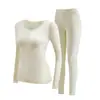 Ropa Interior Térmica Bosein para Mujer Autocalentable Temperatura Constante Ropa para Belleza de la Piel Ultradelgada Alta Elasticidad Máscara Base Muscular Conjunto de Ropa Ropa de Otoño y Pantalones Largos