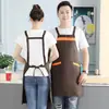 Delantal de Trabajo Chef Cuello Halter Mesero Restaurante Publicidad Impresa Cafetería Delantal Logo Bordado Sin Mangas