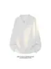 Colección Otoño 2026: Sudadera de algodón blanca estilo Hong Kong, talla grande, cuello en V, manga larga, tallas M-5X, HW261100-Extra P31