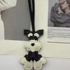 Pingente de Pelúcia Schnauzer Miniatura, Chaveiro de Bolsa, Ornamento de Boneca Fofo