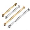 Haste de conexão dupla para pendurar em aço inoxidável, galvanoplastia de ouro 18K, pingente de cabeça dupla, haste de conexão brilhante de furo duplo, acessórios de joias DIY