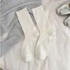 Calcetines de Malla Blancos para Mujer, Calcetines de Media Pantorrilla, Calcetines de Algodón Finos y Transpirables de Verano, Antibacterianos y Absorbentes del Sudor, Calcetines Largos Estilo Ballet Japonés