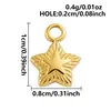 Colar Pingente Estrela de Aço Inoxidável Design de Nicho Galvanizado a Vácuo Ouro 18K Acessórios para Colar DIY