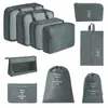 Bolsa de almacenamiento para viajes transfronterizos, set de neceser, bolsa de almacenamiento organizadora de ropa para equipaje de siete piezas, bolsa de almacenamiento de viaje