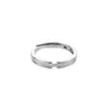 Anillo de pareja con Rocío Blanco diseño avanzado de nicho ins femenino abierto ajustable anillo liso par de anillos masculino