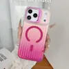 Maleta Ondulada Adequada para Capas de Celular, Suporte para 17 Lentes Apple, iPhone 18 Pro Max Cor Gradiente a Laser