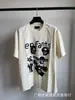 Erd Melancólico Rico Segunda Generación Estampado de Letras Viejo Holgado Retro Vintage Camiseta de Manga Corta para Hombre y Mujer Tendencia Verano