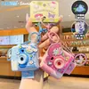 Nuevo colgante divertido Sanrio para ver flores tipo polaroid, llavero de estilo lindo y femenino, regalo de colgante para bolso de Gato KT