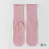 Calcetines de Yoga para Mujer, Calcetines sin Costuras de Media Pantorrilla con Bordes Fruncidos, Antideslizantes, Finos, para Deportes, Fitness, Pilates, Amortiguadores, Calcetines Casuales para Mujer