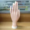 Molde de Mão Modelo para Prática de Nail Art, Modelo de Dedo Falso, Suporte de Exibição de Pontas de Unha, Modelo de Mão Tridimensional Flexível
