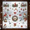 Juego de 6 piezas de decoraciones navideñas transfronterizas: reno, copos de nieve, muñeco de nieve, pegatinas electrostáticas, trineo, pegatinas de vidrio de Santa Claus