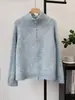 Nuevo Cárdigan de Punto Grueso Estilo Coreano Holgado Casual con Doble Cremallera y Cuello Alto Suave para Mujer Otoño/Invierno 2026