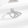 Anillo de amor con corona de princesa nuevo y popular transfronterizo para mujer estilo europeo y americano moda personalidad anillo de comida para comercio exterior
