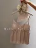 Pijama sexy para mujer, seda de hielo, estilo fino de verano, conjunto de camisola y shorts, malla de encaje con copas, nueva ropa para el hogar