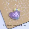 Brillo Tartán Corazón Dibujo Animado Hecho a Mano DIY Accesorios para Joyería Hebilla de Zapato con Agujero Material Pegamento de Crema Resina Accesorios Pequeños