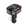 Carregador de carro da série T, modelo privado, carregamento rápido, FM, bluetooth, luz ambiente, carregador de carro, acendedor de cigarros de carro