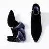 Botines de tacón alto de ante, botas de mujer de cuero esmerilado, botas de algodón afelpado, nuevas botas de cuero suave versátiles para mujer de otoño e invierno 2026