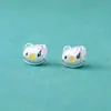 Plata S925 Pegamento Sólido Lindo Gato Gatito Colgante de Cuentas Cuerda Hecha a Mano DIY Cuerda de Mano para Niños Accesorios