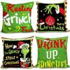 Funda de Almohada Personalizada con Estampado de Dibujos Animados del Grinch, Superventas Transfronteriza, para Decoración de Dormitorio, Sofá, Coche